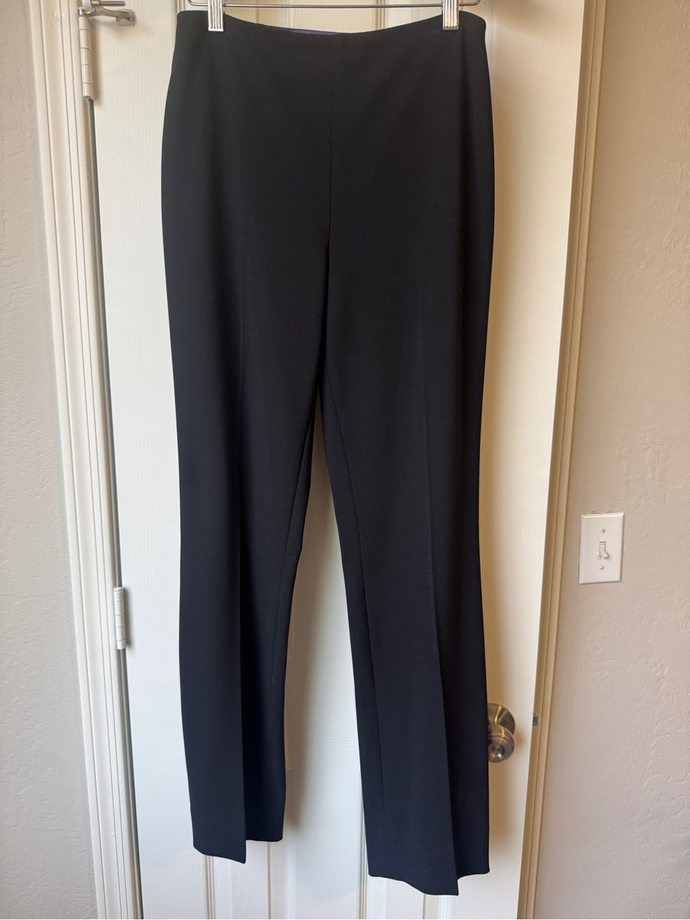 Ralph Lauren Purple Label Black Straight-Leg Trousers